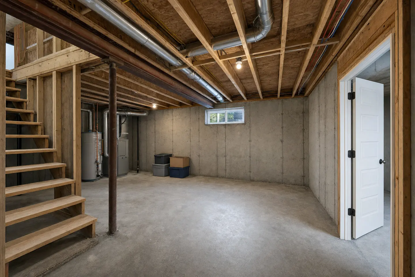 Basement before the project