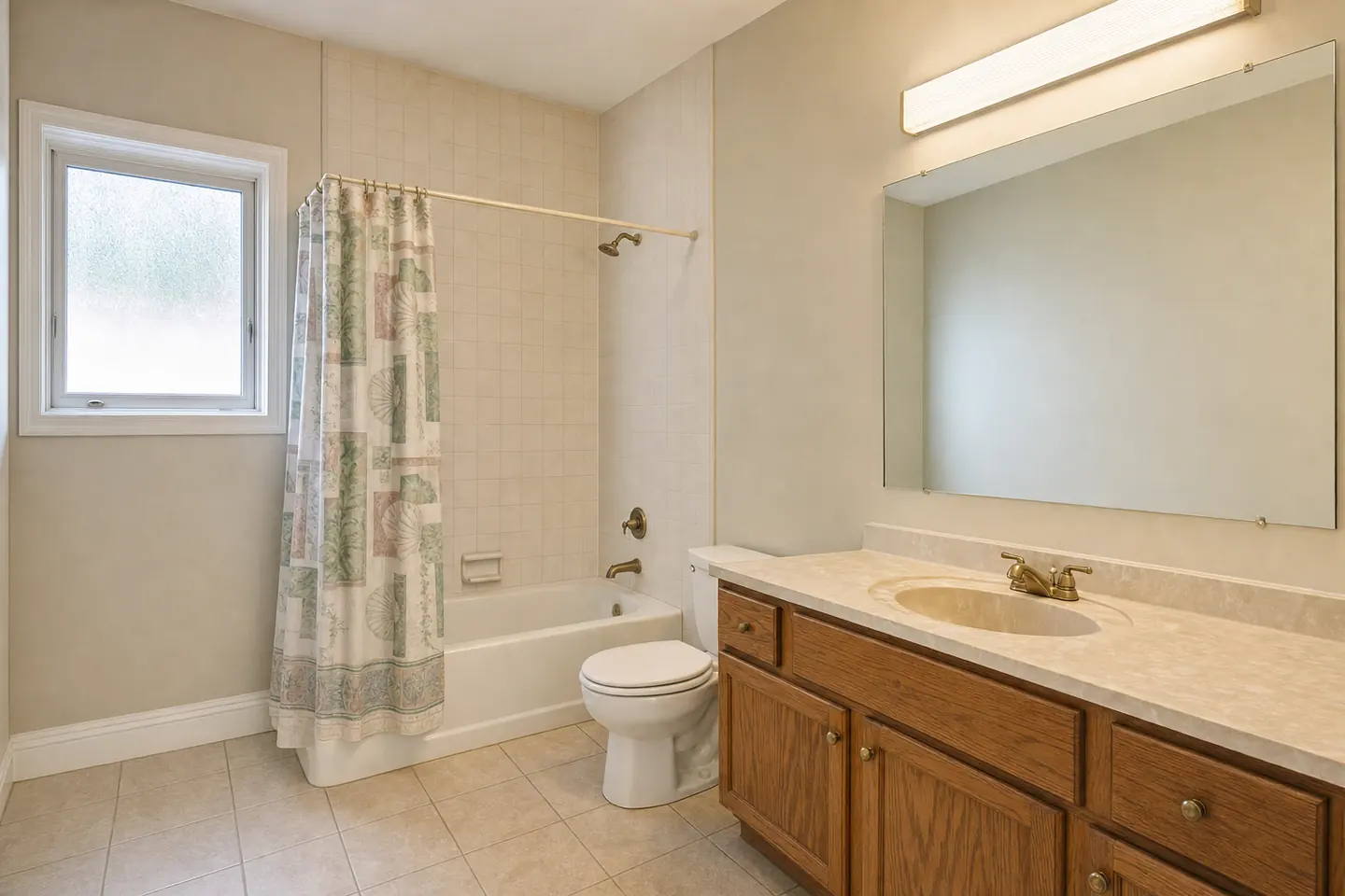 Bathroom before the project